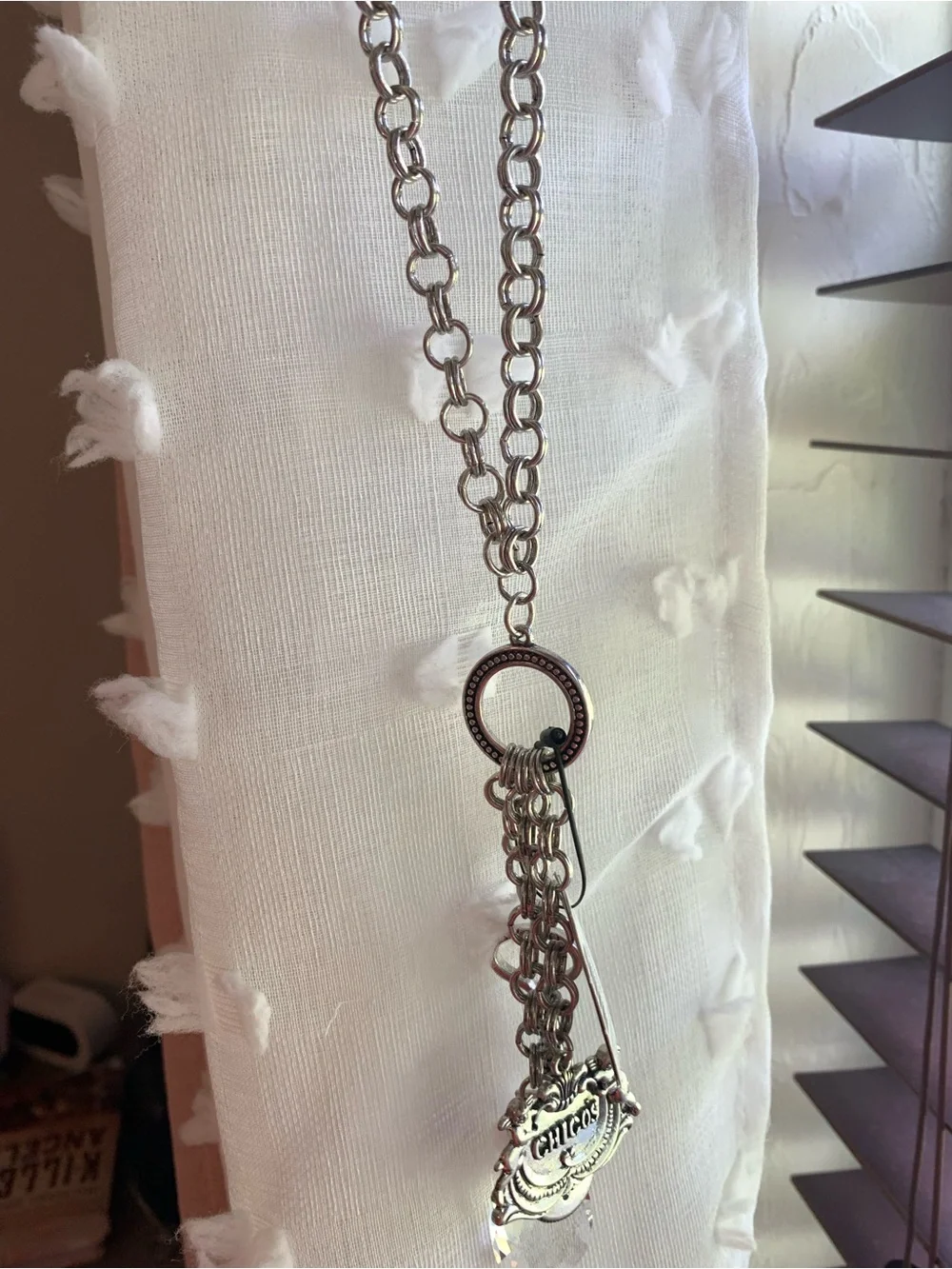 Chico's Silver-Tone Chain Anniversary Collection Necklace with Charms